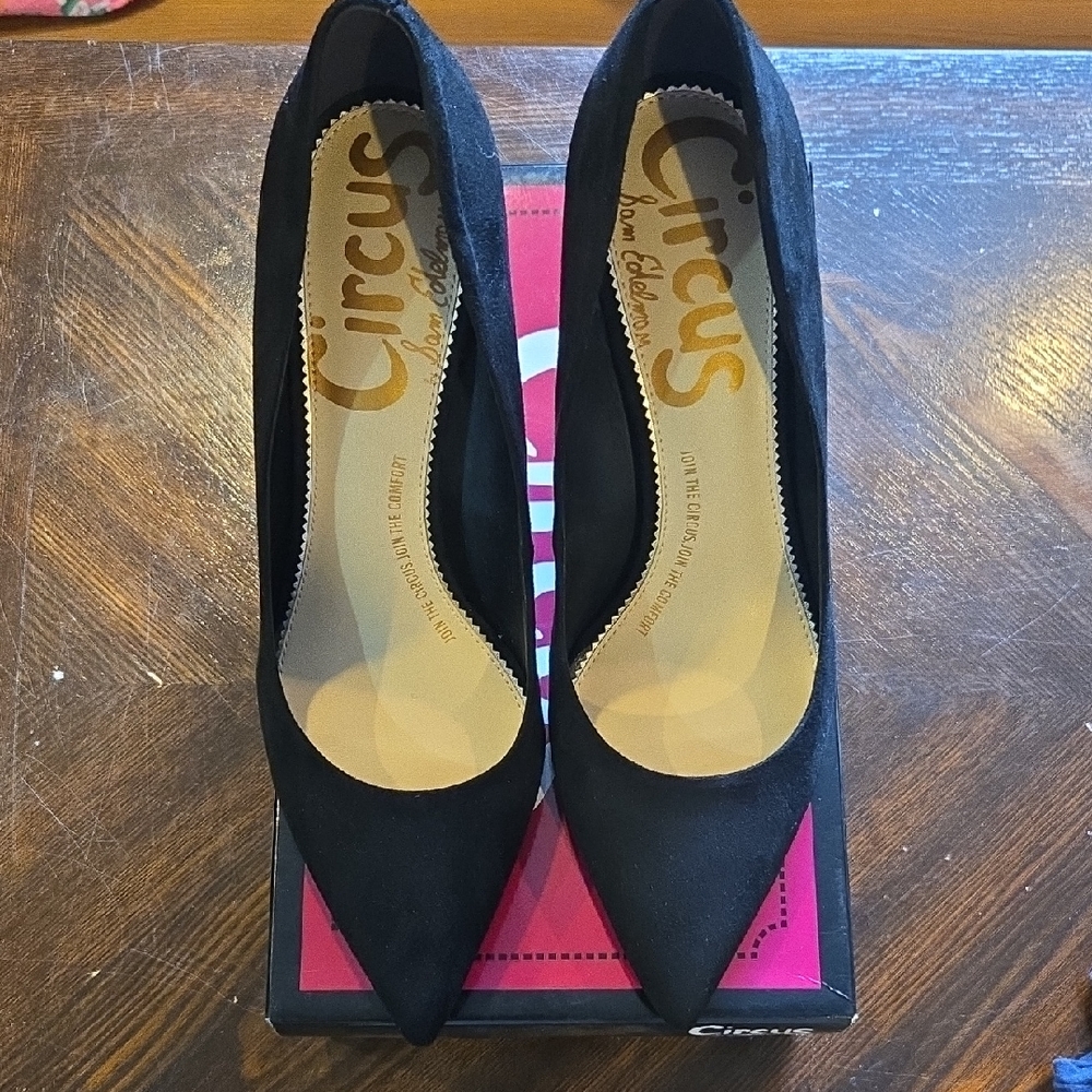 Suede Black Pointed Toe Heels I Circus by Sam Edelman